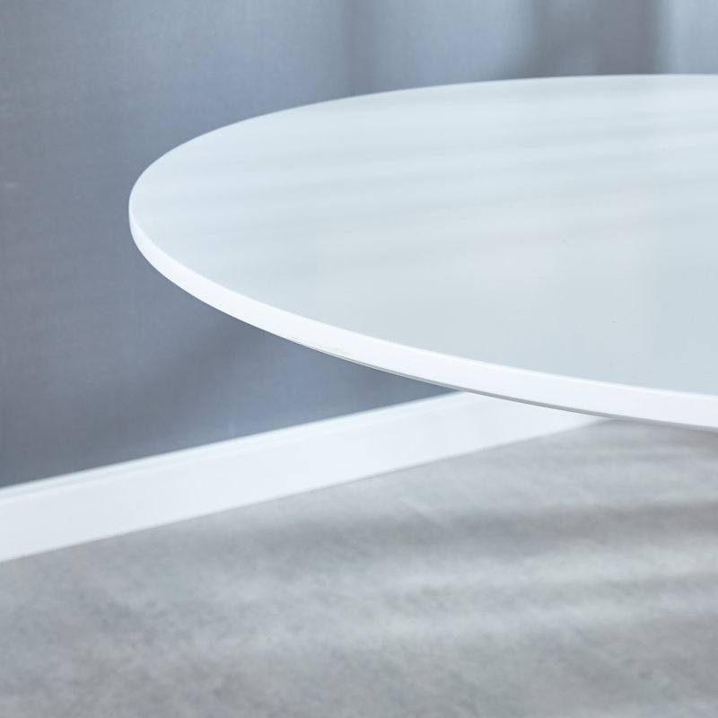 31.5"White COLOR TOP Tulip Table Mid-Century Dining Table For 2-4 People With Round Mdf Table Top, Pedestal Dining Table, End Table Leisure Coffee Table