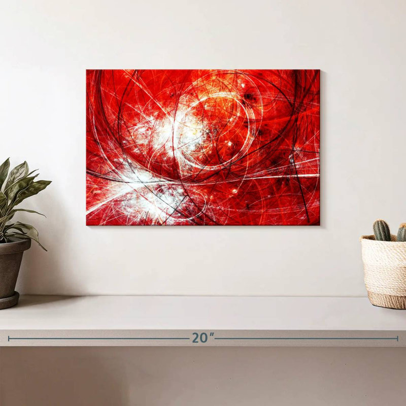 Avery Crimson Universe Abstract, 8" H x 12" W