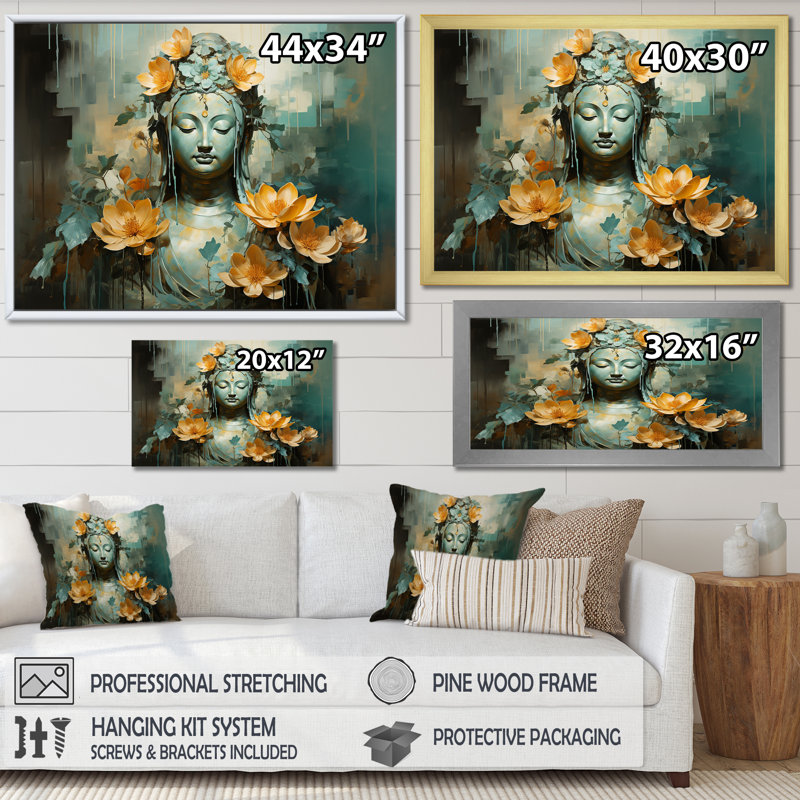 Art majestueux de l'empereur Jade - art mural de Chine, Cadre d'angle fermé noir, H 34 po x l 44 po x P 1,5 po