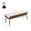 Banc d'entrée classique et minimaliste en tissu avec cadre en bois et banc de bout pour le salon de la chambre à coucher-526397790-527111254