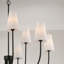 Lustre 9 lumières à deux niveaux en laiton vieilli l 46 po x H 32,25 po avec verre blanc doux effilé-107243921