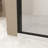 Shower Door  - 1/4"(6Mm) Tempered Glass, Matte Black Aluminum Frame Material, Explosion Proof Film-124402429