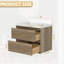 Meuble-lavabo flottant en chêne antique avec lavabo 30 po Verwood-2117412338