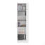 Armoire de rangement Lilo, crochets à balai, tablettes intérieures - blanc