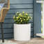 Pot à fleurs rond fabriqué à la main en béton pour plantes d'intérieur et d'extérieur | Idée de cadeau