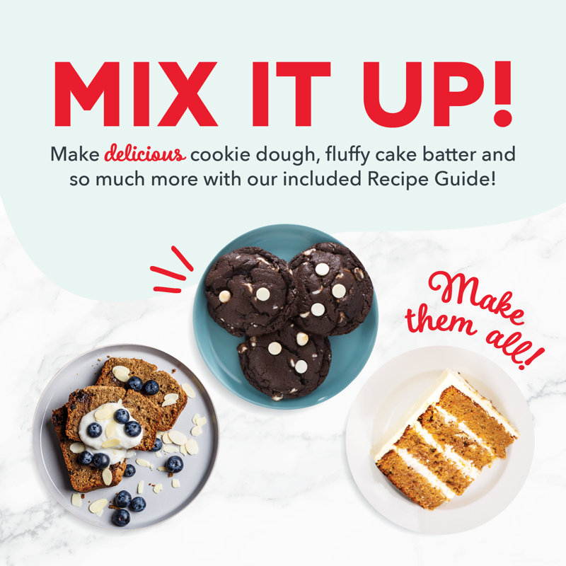 Dash Mixers 6 Speed 2.5 Qt. Stand Mixer, Red