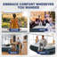 Matelas gonflable gris et blanc avec matelas gonflable à pompe intégrée-925398217