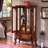 27.95"American-style solid wood double-door brown wine cabinet