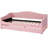 Pink Upholstered Daybed With Adjustable Trundle Bed And Ambient Twin Size In-461845795-461845794