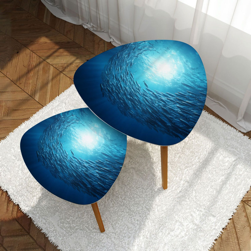 Ensemble de 2 tables gigognes Triangle