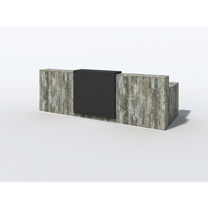2 Person Rectangle Synthetic Laminate Reception Desk, Intrigue