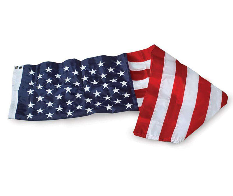 Drapeau brodé américain, H 360 po x l 600 po, Nylon