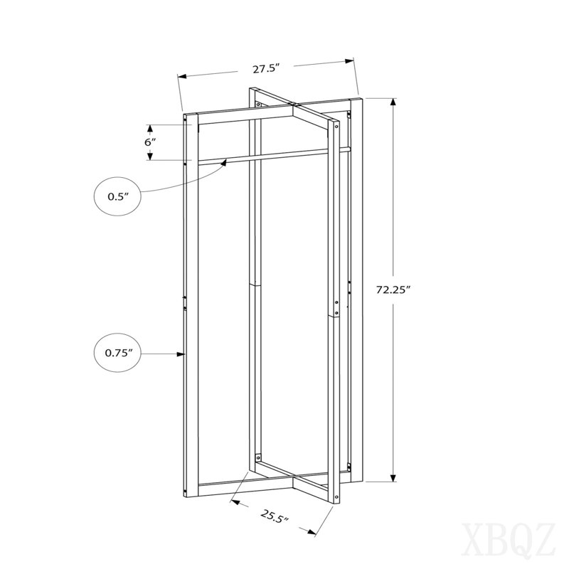 Portemanteau, portemanteau, autoportant, barre de suspension, vestibule, h 72 po, chambre à coucher, métal blanc, contemporain, moderne