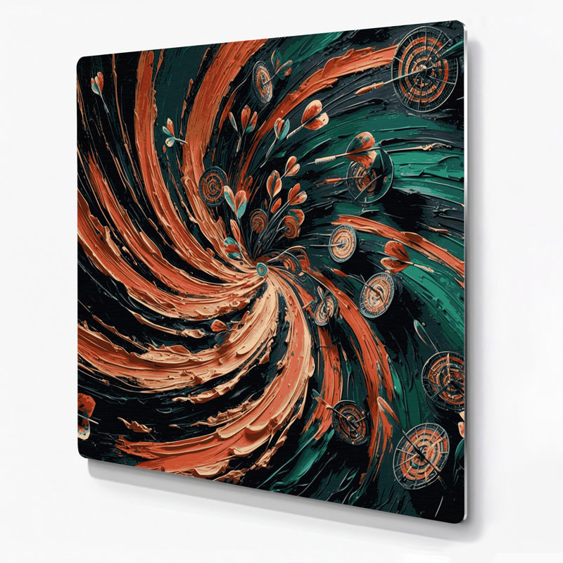 Art mural bleu en métal, H 144 po x l 144 po x P 0,05 po