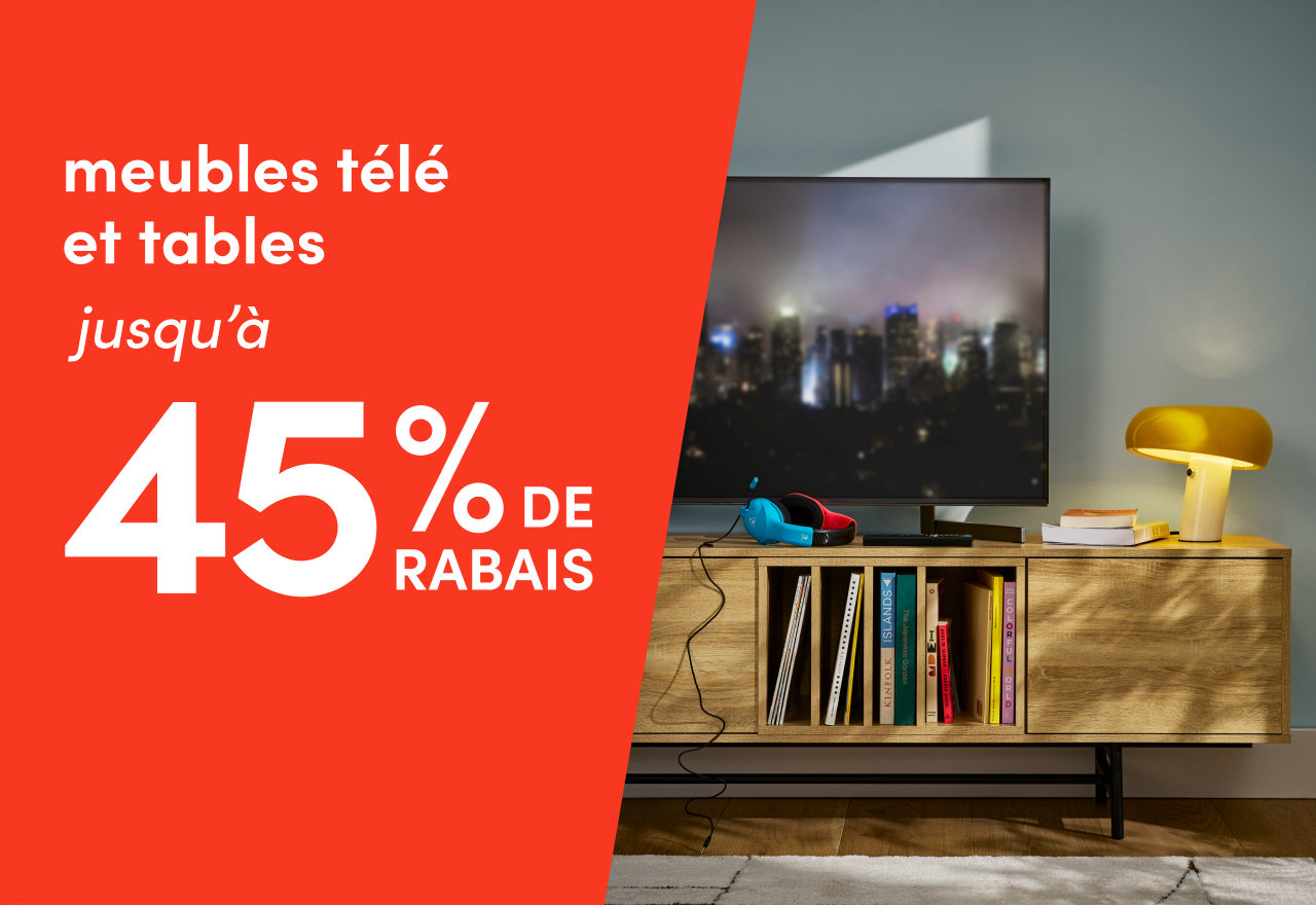 meubles télé et tables en solde