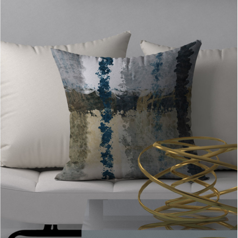 Housse de coussin décorative carrée et nutritive houle, 20 po X 20 po