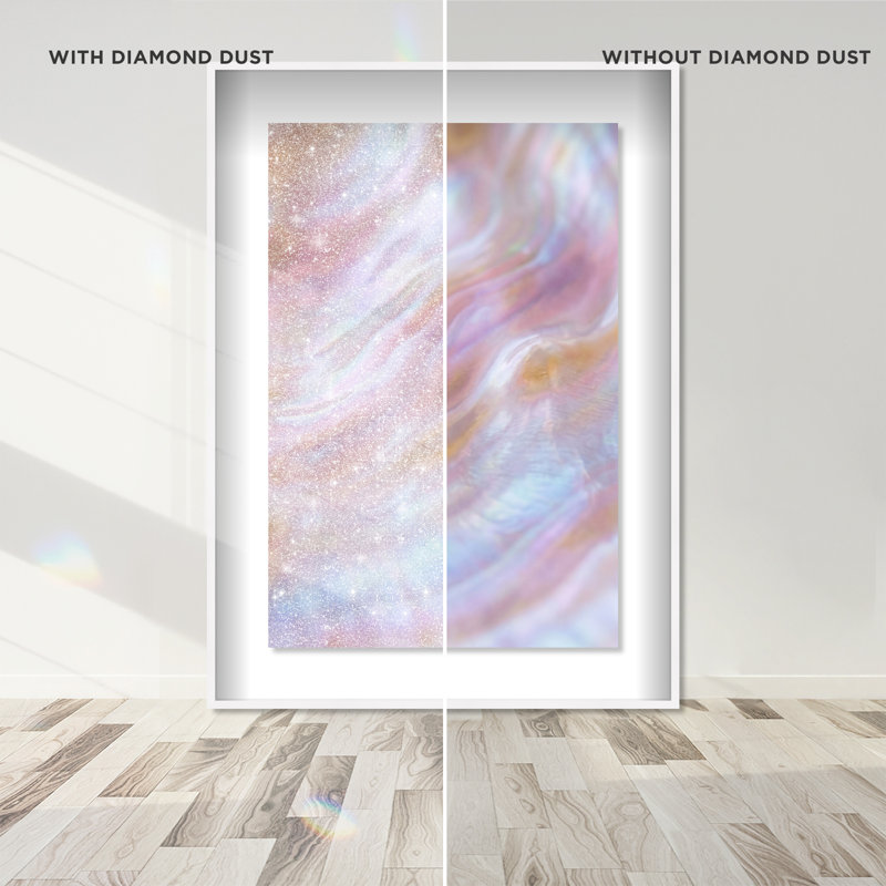 Iridescent Wave II Shadowbox Abstract Print by Oliver Gal, Black Frame, 10 x 15, 37.5"H x 25.5"W, White Shadowbox