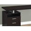 Bureau d'ordinateur, bureau personnel, ordinateur portable, installation à gauche, à droite, tiroirs de rangement, L 60 po, bureau, métal gris, contemporain, moderne-1584431062