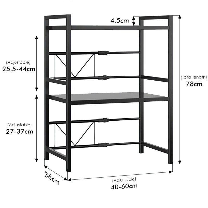 Adersen 40cm W Metal Shelving Unit