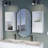 Dixie 2 Bathroom Medicine Cabinets With Storage With Open Shelf-1700007252