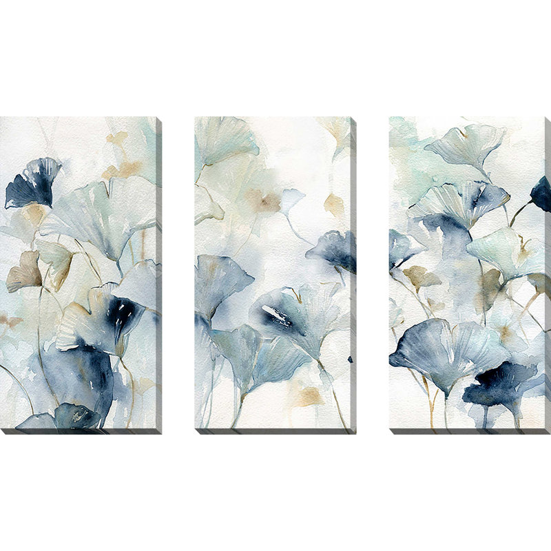 «Glorious Ginkgo», reproduction sur toile 3 pièces, H 24 po x l 36 po x P 1 po