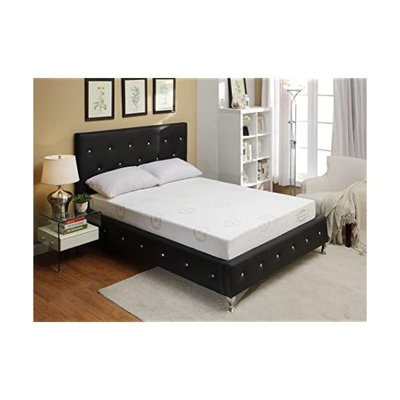 Grand matelas en mousse viscoélastique infusée de thé vert, profil de 8 pouces avec la collection Herbal Fusion
