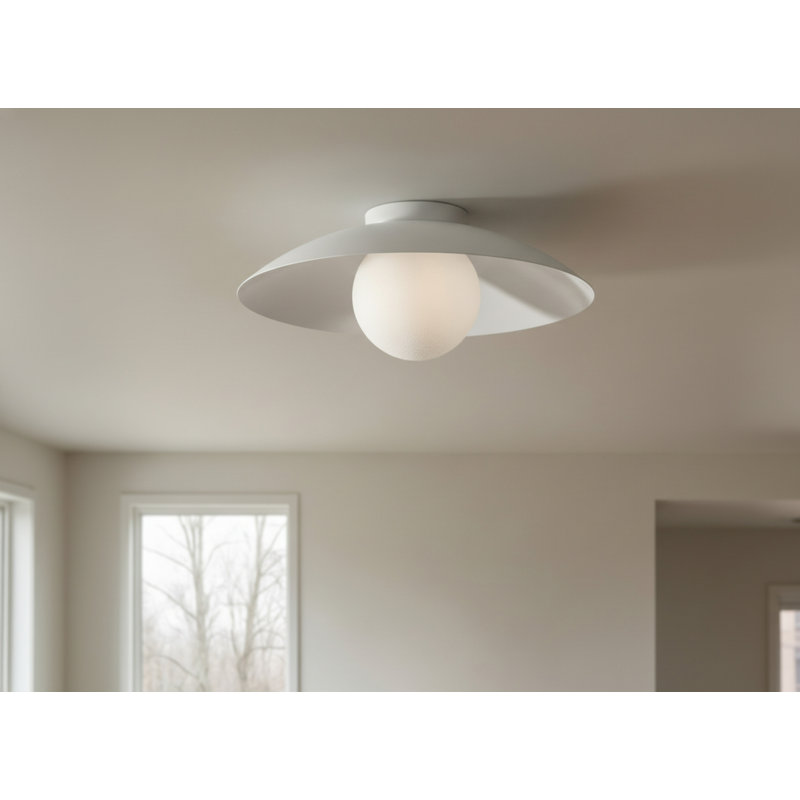 Olivia 1 Light Flush Mount - Matte Beige