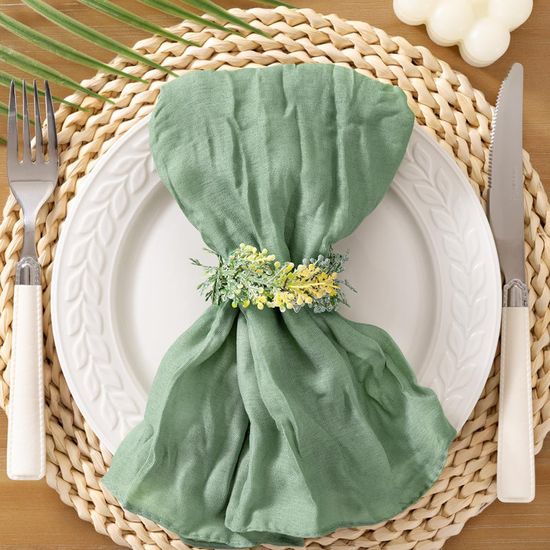 Serviettes de table en toile de 10 feuilles