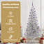 Christmas Tree with LEDs with Stand Silver PET-296323285