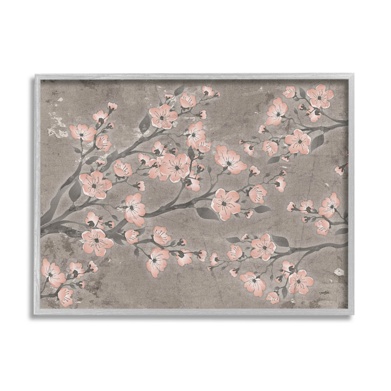 «Cherry Blossom», giclée par Diane Stimson, H 11 po x l 14 po x P 1,5 po, Cadre flottant gris lustré