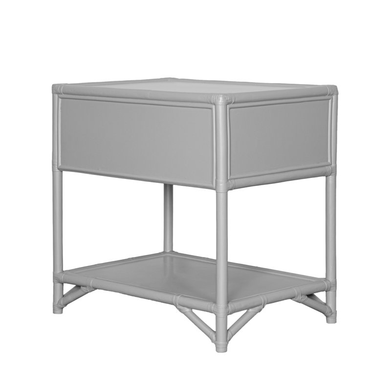 Juno One-Drawer Nightstand, Light Gray