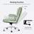 Genuine Leather Executive Office Chair with Aluminum Frame and Wheels, Swivel Desk chair with Thickened Backrest and Ergonomic Lumbar Support-1710331759
