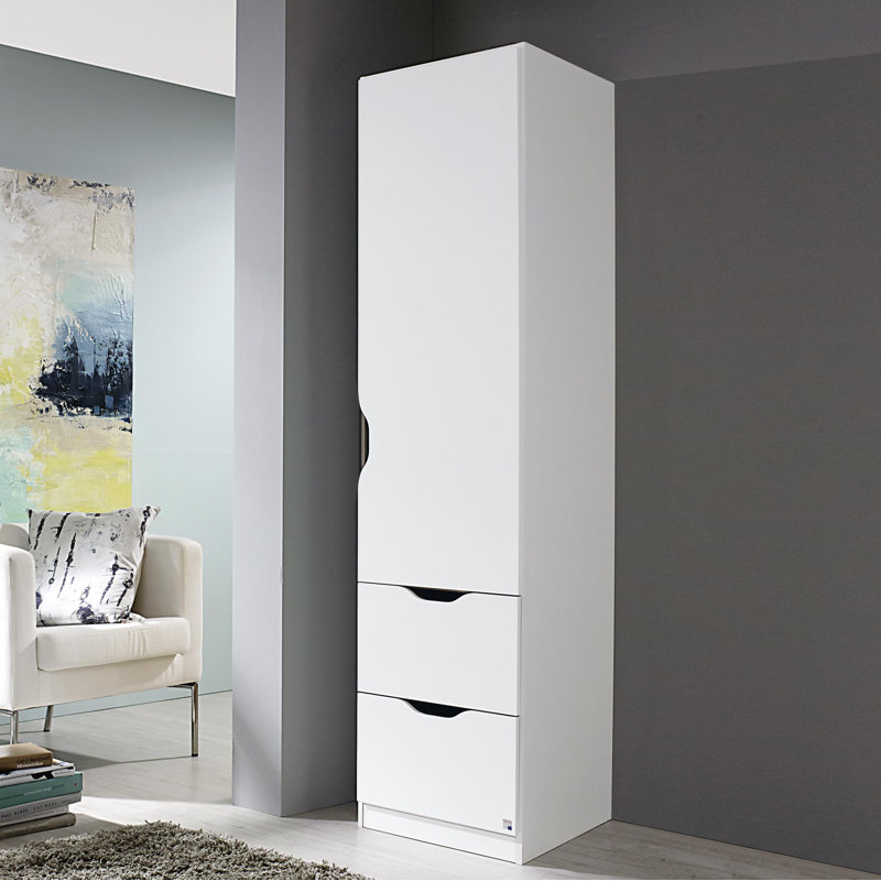 Alvara 1 Door Wardrobe, Alpine White