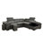 103" Wide Faux Leather Sectional Sleeper Sofa With Adjustable Headrest ,Sleeper Sectional Pull Out Couch Bed With Storage Ottoman And 2 Stools-530943052