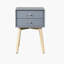 Table d'appoint, table de chevet avec 2 tiroirs, table de chevet avec rangement Mid-Century moderne, petite table de chevet-1134208443