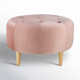 Geo Upholstered Round Ottoman