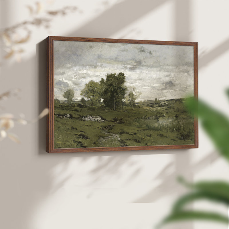 Paysages rétro - DCXLVII - Reproduction encadrée - Restickable, Noyer, H 16 po x l 20 po
