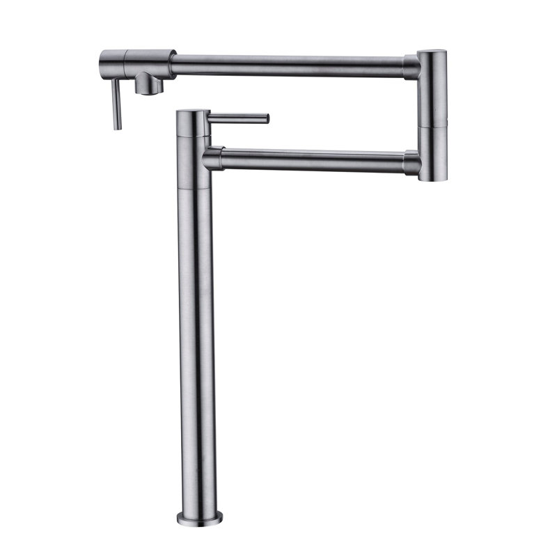 Pot Filler Faucet With Extension Shank, Brushed Nickel