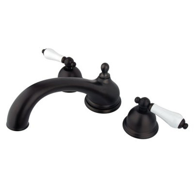 Double Handle Deck Mounted Roman Tub Faucet