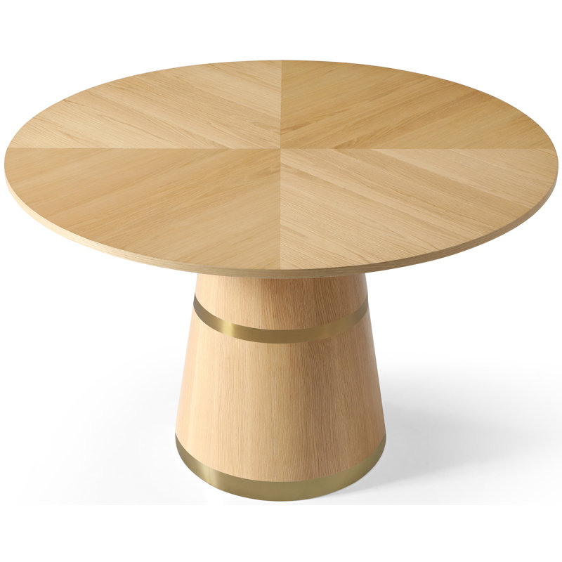 Table de salle à manger à piédestal de 47,5 po Josselyn, Chêne