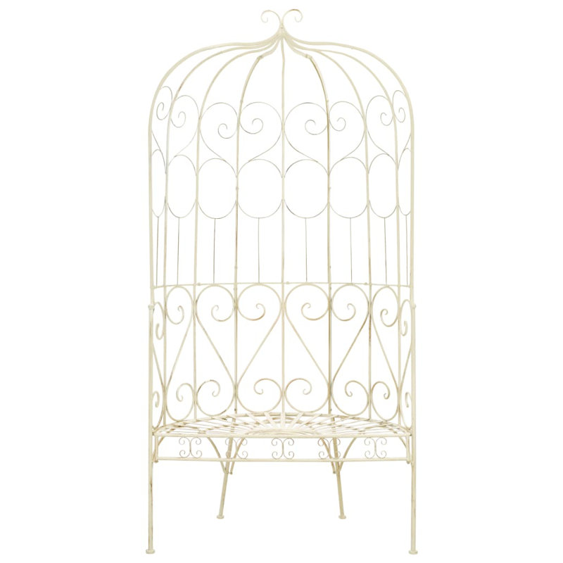 Banc de jardin en fer Alpes, Blanc