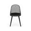 Chaises de salle à manger d'extérieur - Chaise Lily résistante aux intempéries et confortable, noire, hauteur 84 cm (33 po), structure en polypropylène.