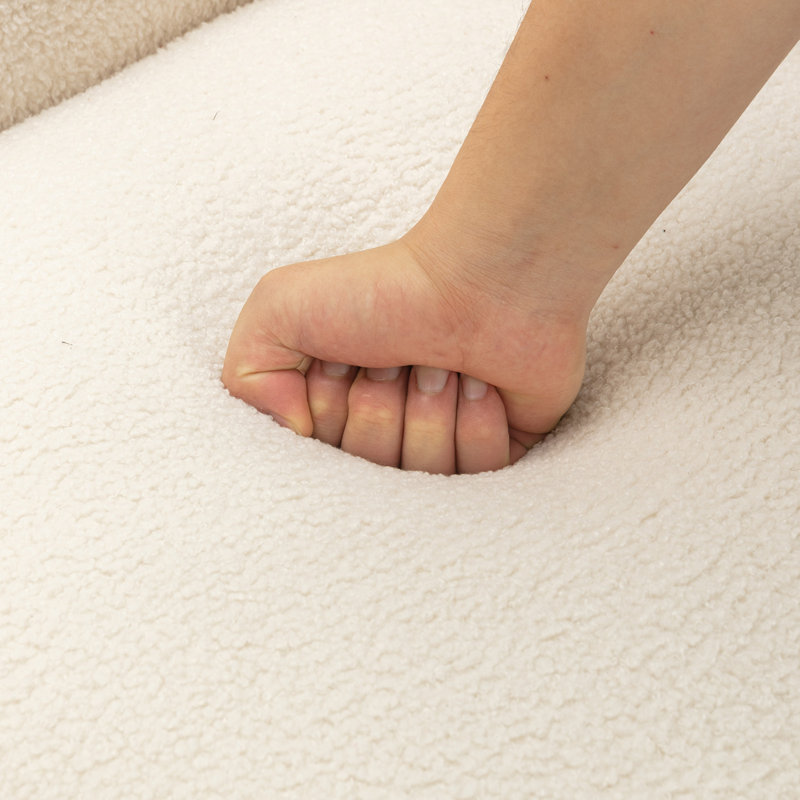 Fauteuil d'appoint pivotant de 30 po de largeur et sans assemblage, Sherpa crème