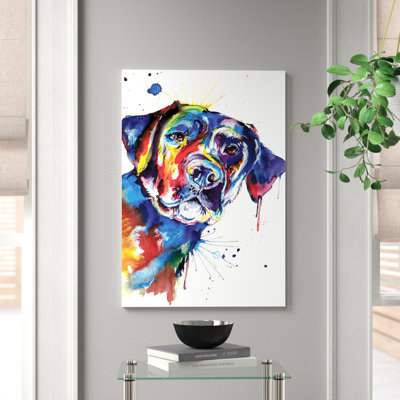 Black Labrador by Weekday Best - Wrapped Canvas Print