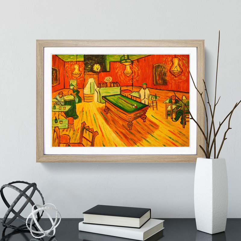 The Night Cafe Vol.1 by Vincent Van Gogh - Picture Frame Painting, Oak Framed, 48cm H x 65cm W x 2cm D