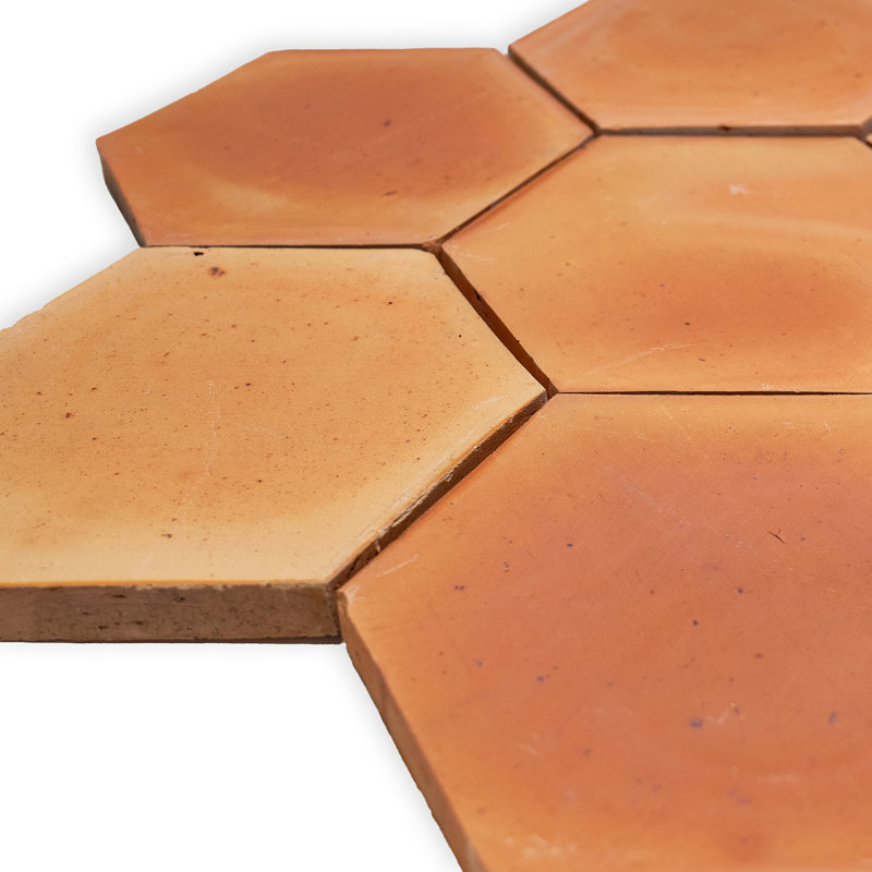 7 1/2" x 6 1/2" Hexagon Terra Cotta Wall & Floor Tile