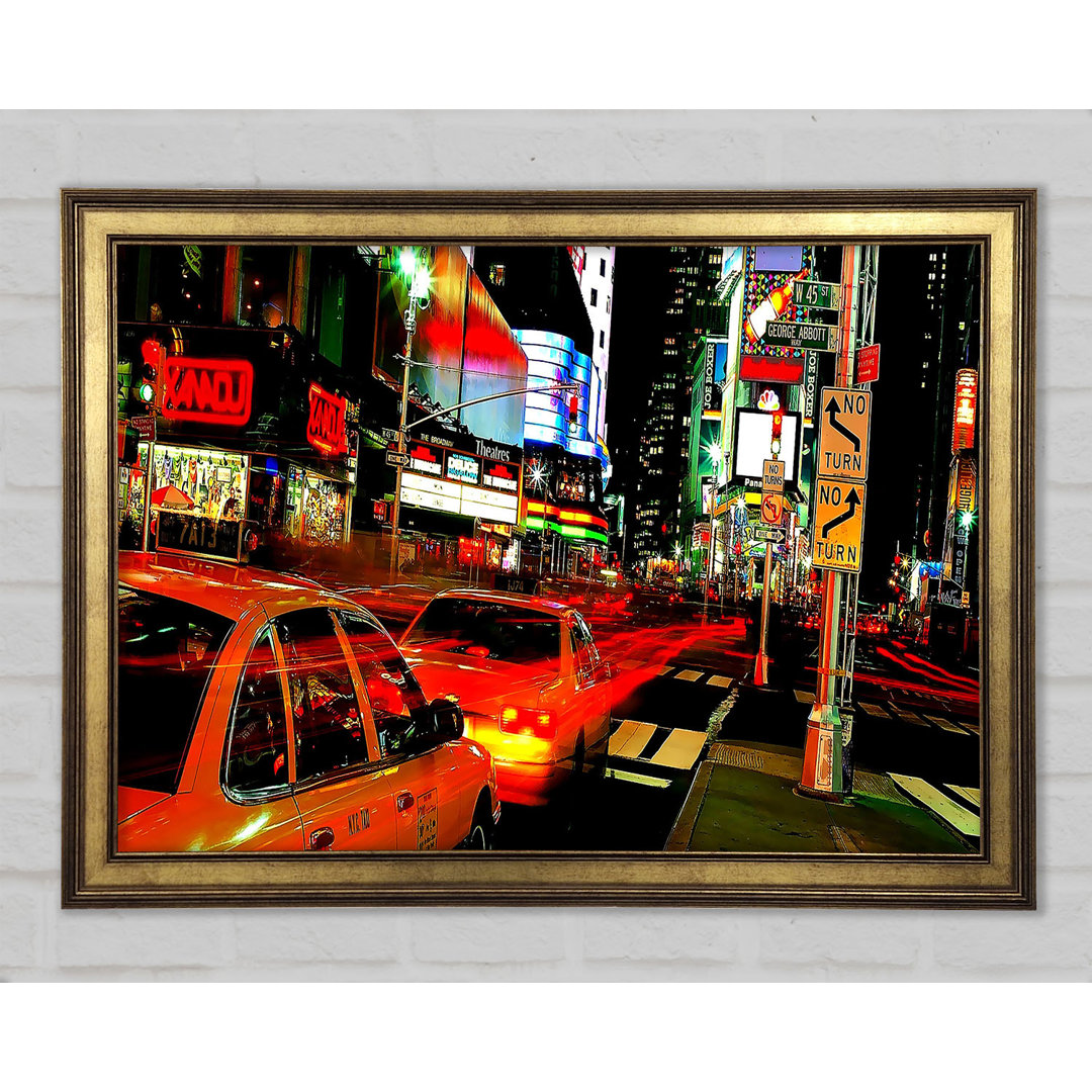 New York City Lights - Einzelner Bilderrahmen Kunstdrucke auf Holz