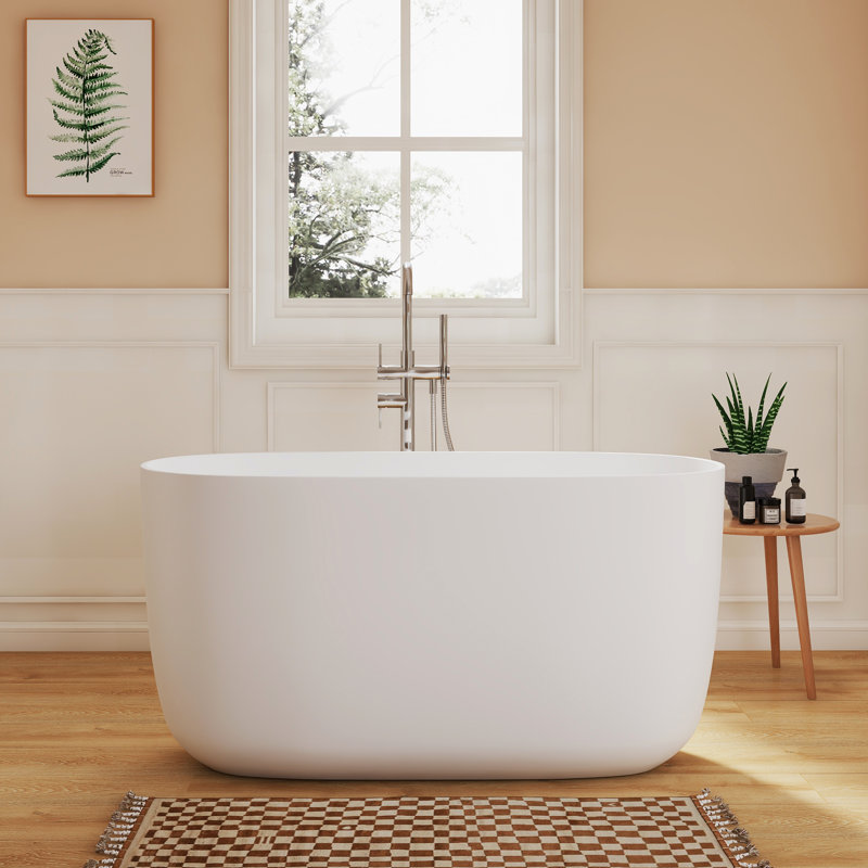 Baignoire profonde autoportante à surface solide de 47 po Fslefay