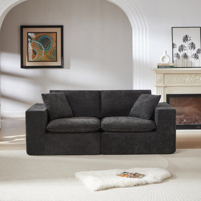 Canapé moderne en nuage de chenille, librement combinable, confortable pour s'asseoir, convient aux meubles de salon modernes dans les maisons, les appartements et les bureaux