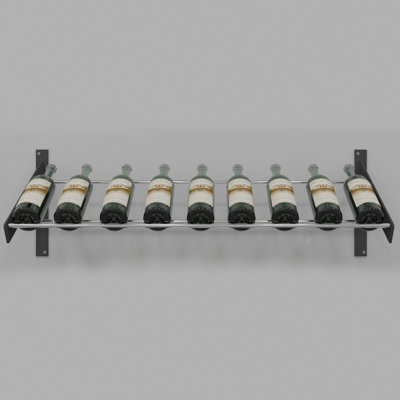 Abbie-Marie 9 Bottle Wall Mounted Wine Bottle Rack